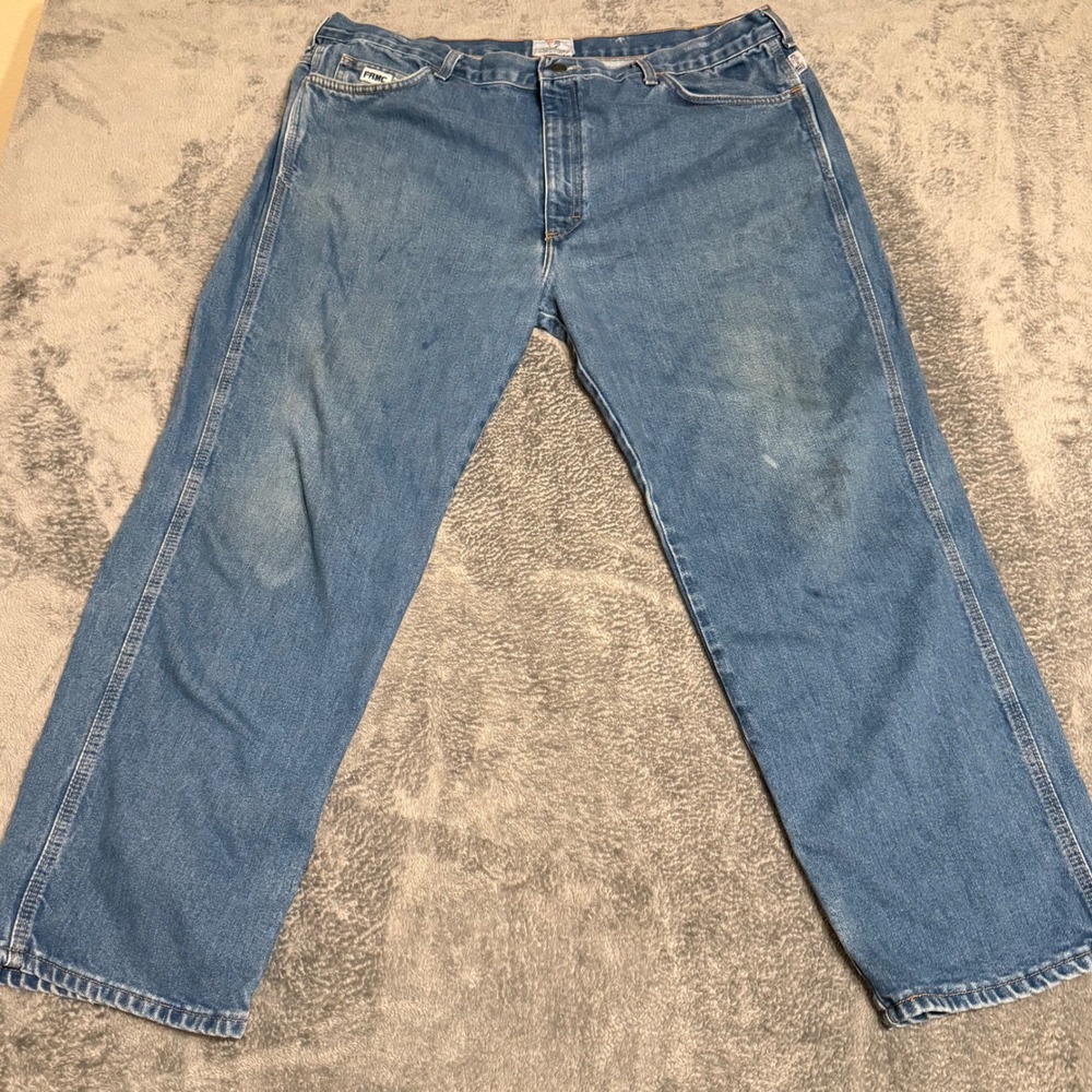 Tyndale FRMC Mens Blue Denim Jeans Straight Leg Workwear Casual Pants Size 40x30